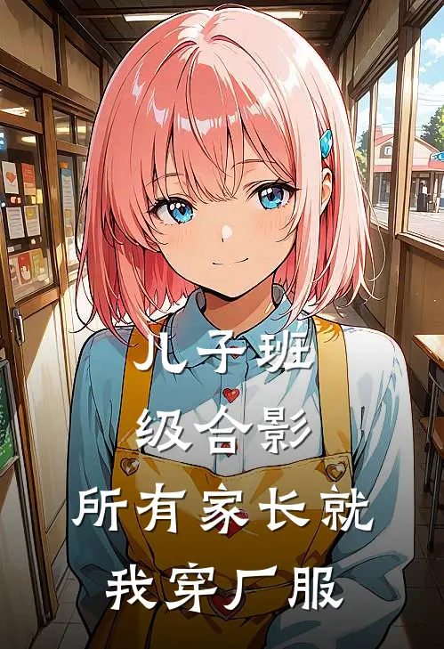 儿子班级合影，所有家长就我穿厂服