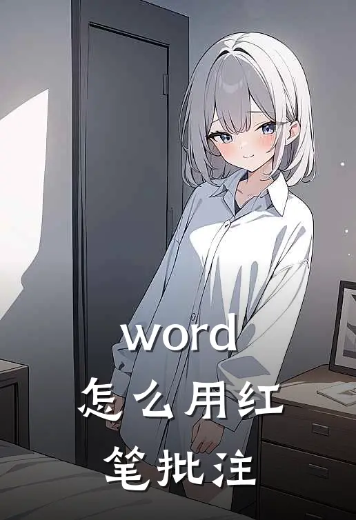 word怎么用红笔批注